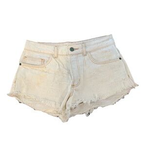 Farm Rio Denim Cut Off Blue Jean Shorts Womens 34 (US 4) Light Wash